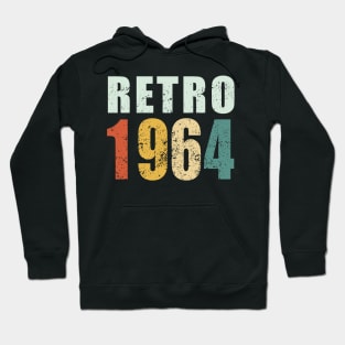 57th Birthday Gifts Year Old - Retro 1964 T-Shirt Hoodie